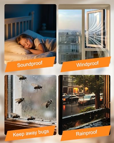Weather Stripping Door Window Seal, 33Ft Self-Adhesive Brush Door Soundproofing Seal Strip for Sliding Windows and Door Frames, 0.35" Wide x 0.2" Thick