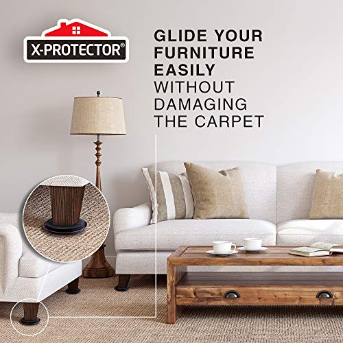 Furniture Sliders for Carpet X-PROTECTOR - 8 PCS 3 1/2" Moving Pads - Reusable Sliders for Heavy Objects on Carpet. Move Your Furniture Easily! - size: 8 PCS 3.5", For Carpet