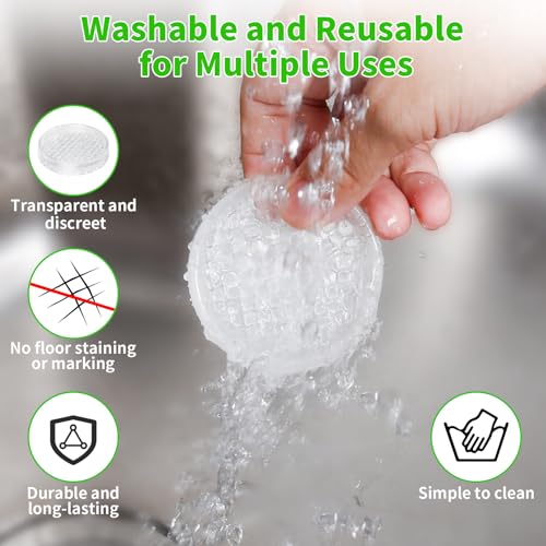 Clear Non Slip Furniture Pads - 2" Anti Slide Caster Cups, 12PCS Round Furniture Coasters for Hardwood Floors & Carpet, Wood Floor Protectors for Furniture Leg, Table Chair Couch Bed Stoppers - size: 2" 12pcs clear