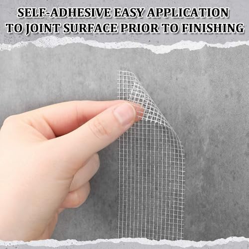 500 ft x 2 Inch Cement Board Joint Tape Self Adhesive Durable Gray Fiberglass Mesh Drywall Mesh Repair Tape for Cement Board Joints Repairing, Sealing and Strengthening - size: 500 ft X 2 Inch