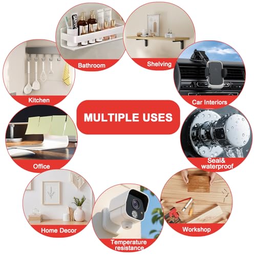 Double Sided Tape Heavy Duty, 0.4 Inch x 16.4 FT VHB Mounting Tape, Waterproof Adhesive Strips for Walls, Home Decor, Christmas Decorations, Posters, Weatherstrip - size: 0.4in/1cm