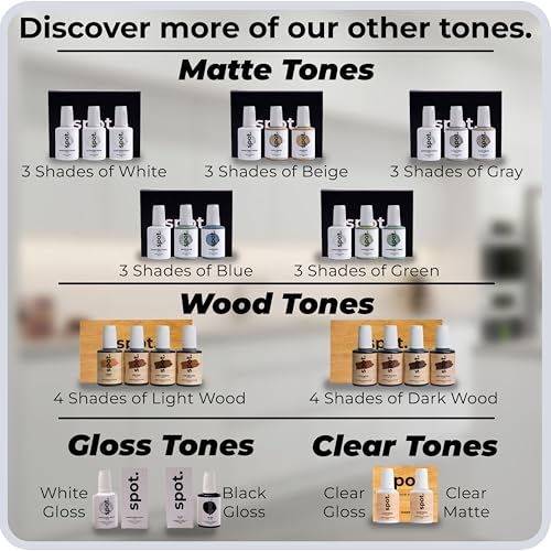 spot. High-Gloss White Touch Up Paint – Porcelain and Appliance Repair for Chips, Stains, Scratches, and Cracks on Fridges, Microwaves, Dishwashers, Dryers, Tiles, and Metal Surfaces – 1 fl oz - color: Impeccable White
