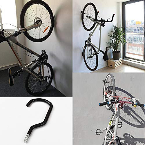 8 Inches Extra Large Mountain Bike Storage Hook Set, Heavy Duty Garage Hook Set Pack of 2