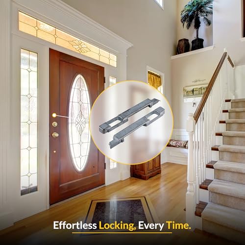 Brixwell Die Cast Finger Latch Set, Zinc Construction, Mill Finish, 4-1/16" Length, Includes Left and Right Hand Latches, Designed for Sliding Window and Door Applications