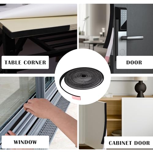 1/2 Inch Wide x 1/4 Inch Thick Foam Weather Stripping Black,Single Sided Foam Tape for AC Window and Doors,Closed Cell Foam Weather Strip,Self-Adhesive Foam Insulation Tape 33 Feet - size: 1/2In x 1/4In x 33Ft