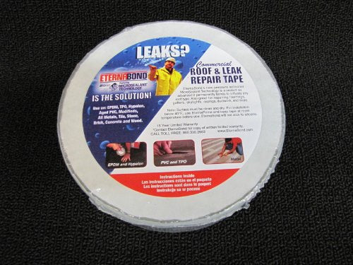 EternaBond RoofSeal White 3" x50' MicroSealant UV Stable RV Roof Seal Repair Tape | 35 mil Total Thickness - EB-RW030-50R - One-Step Durable, Waterproof and Airtight Sealant - color: White, size: 3" x 50'