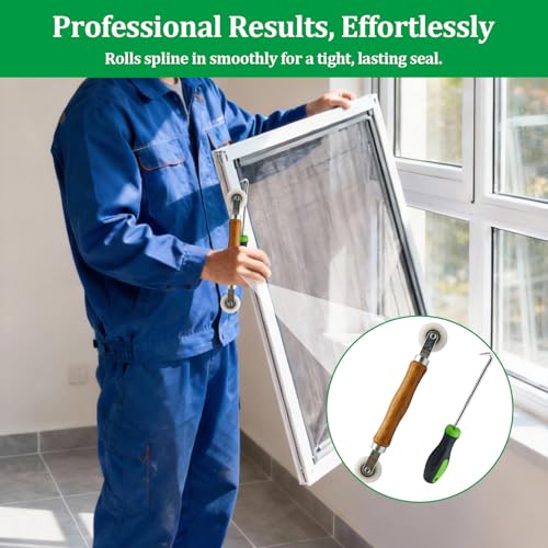 Screen Roller Tool Screen Repair Spline Roller for Easy Window/Door Screen Repair & Replacement (2 Pack) - size: 2 Pack