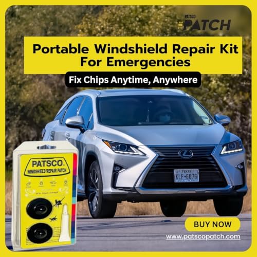 Patsco Windshield Repair Kit Resin Patch System (2 Pack), No Tools or Injector Needed, Fix Rock Chips & Small Cracks Fast, Easy Alternative to DIY Repair Kits, Made in USA