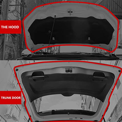 Universal Car Weather Stripping, Self-Adhesive Auto Door Rubber Seal Strip, Engine & Window Noise Insulation (47/100" x 2/5" x 33 Feet) - size: 33 Feet Long