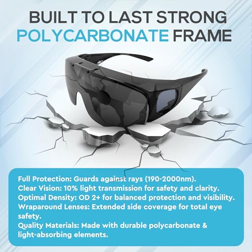LASIK Recovery Sunglasses – UV400 Dark Glasses for Eye Surgery & Light Sensitivity | Fit-Over Flip-Up Protective Eyewear