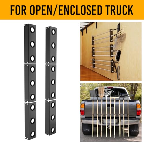 Utility Trailer Tool Rack, Shovel Holder for Truck, 6Pcs 3 Hole Tool Rack Rake Shovel Holder Landscape Hand Tool Accessories for Trailer Truck - size: 6pcs 3 Hole Tool Rack