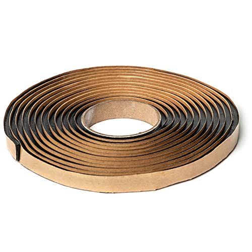Second Skin Butyl Tape – 20 Roll (20ft x 1/2” x 1/4”) | Black Butyl Sealant Tape for RV, Auto, Marine, Headlight Repair, Window Glazing Tape | Weatherproof & Waterproof, Indoor & Outdoor, Made in USA - size: 20 Butyl Tape