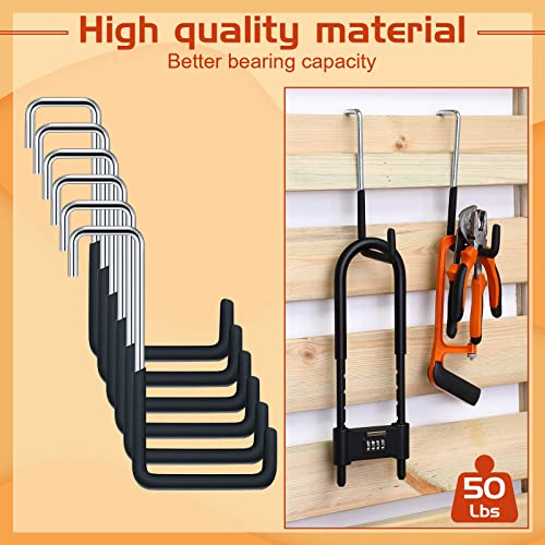 Hotop 18pcs Rafter Hanger Heavy Duty Large S Hooks Rafter Hanger for Garage Ladder Bike Fence Storage Organizer Hooks S Shaped Hooks Hanging Hangers Hooks (Large, Medium, Small), Black - color: Black