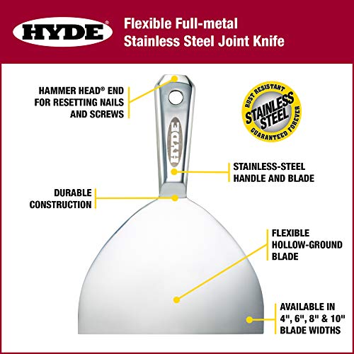 HYDE 06889 Full Metal Joint Knife, 10-inch, Stainless Steel - size: 10"