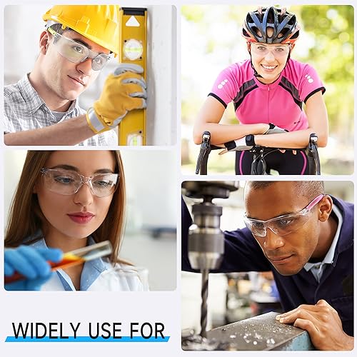 Salfboy Safety Glasses for Men Women ANSI Z87.1 Safety Glasses Bulk Protective Eyewear Scratch-Resistant - color: 118-50pcs-leg Colorful