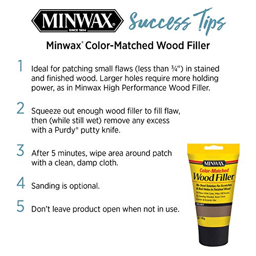 Minwax Color-Matched Wood Filler, Golden Oak, 6 oz