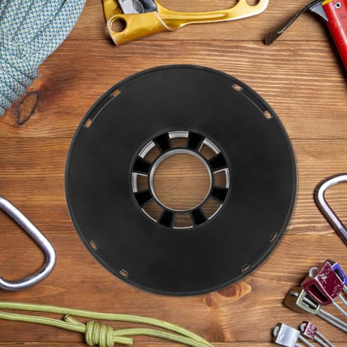 UKCOCO 2pcs Plastic Cord Cable Storage Reel, Lightweight Durable Organizer for Camping, Caravan, Motorhome, Black, 7.87x2.24x4.21inch