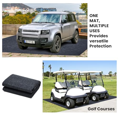 4 Pcs Oil Spill Mat Set (36"×60") - Complete Garage Floor Protection - Front & Rear Car Coverage - Reusable Washable Oil Drip Mats