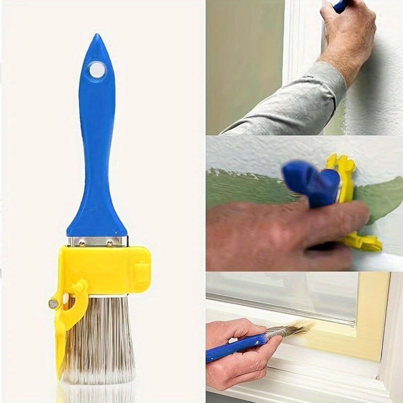 Edge Painting Tool Set with Color Separation Guide Plastic Handle Trimmer for Precise Latex Paint on Picture Frames Walls, Blue - color: Blue