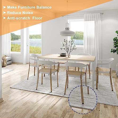 1/4" Thread Furniture Feet Levelers, 12 PCS Adjustable Furniture Feet Threaded Screw in, Leveling Feet Screw On Furniture Glide Leveling for Table, Cabinets, Chairs, Stool Legs - size: 1/4"-20