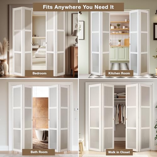 Bifold Door Hardware Kit, 36-Inch Bi-fold Closet Door Track Kit Bifold Closet Door Hardware Kit Folding Door Hardware Repair Replacement Tool Kit - size: 36 Inch Track