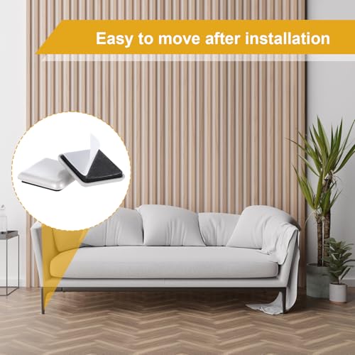 12Pcs Furniture Sliders, 1.5 Inches Self-Adhesive Furniture Sliders Pads, Square Reusable Furniture Moving Glides Sliders for Carpet Hardwood Floors Heavy Sofa Chair Table Couch Cabinet Fridge