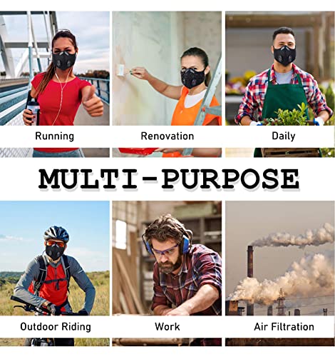 FULIER Dust Face Mask Anti-Fog Outdoor Cool Sports Mask Reusable Face Protection - color: Orange