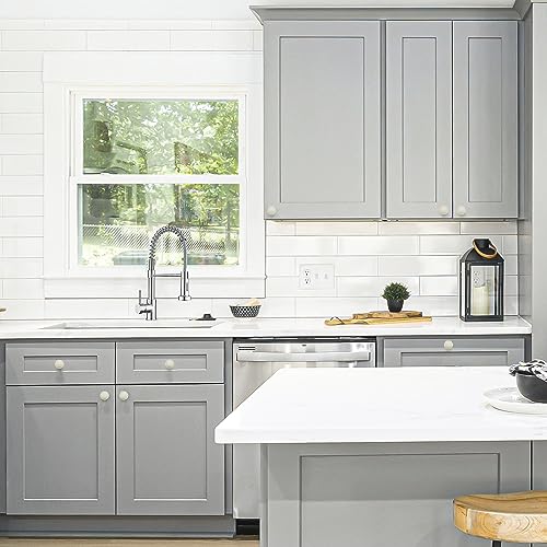 Ravinte 3 Pack 1-1/4 inch Kitchen Cabinet Knobs White Frosted Dresser Zinc Pulls Door Drawer Handles for Dresser Drawers - color: White