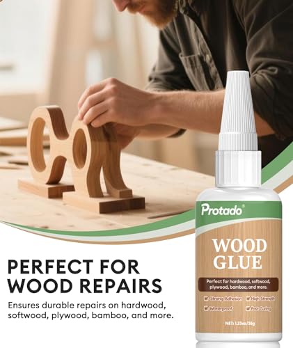 Wood Glue, 35g Heavy Duty Super Strong Clear Glue, Waterproof Heat Resistant Adhesive for Wood Bonding, Repair, Furniture, Plywood, MDF, Carpentry, DIY Kits - style: Wood Glue
