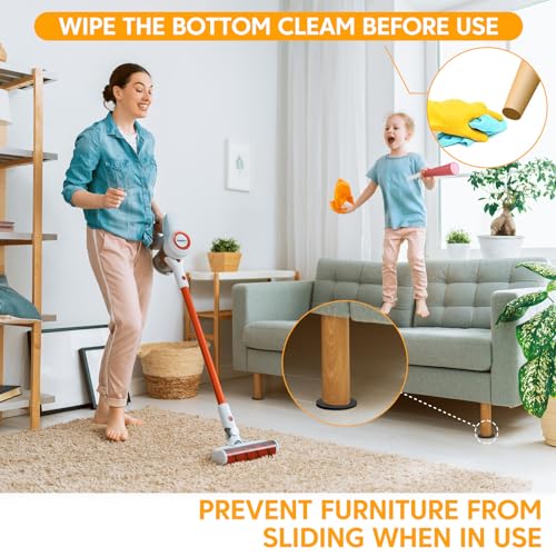 Non Slip Furniture Pads for Hardwood Floors, Cuttable Self Adhesive Silicone Anti Skid Pads Grippers for Furniture Electronics Home Appliances, 4 x 40 Inches (Black)