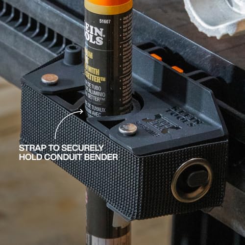 Klein Tools 54852MB MODBox Utility Cart Conduit Bender Holder, Snaps in to Securely Hold 1/2, 3/4 or 1-Inch Conduit Bender, Brooms, Mops - size: Conduit Bender Holder