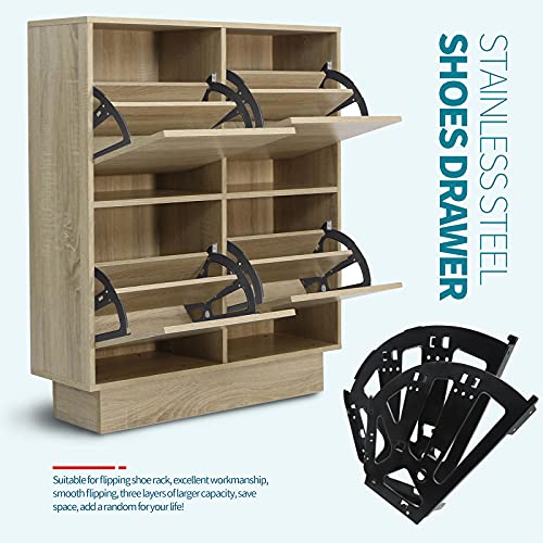 3 Layers Shoes Drawer Cabinet Hinges Flip Frames, Black Shoe Cabinet Replacement Fittings Stainless Steel for Kitchen Living Room, 1 Pair - color: Black, size: 3 Layers