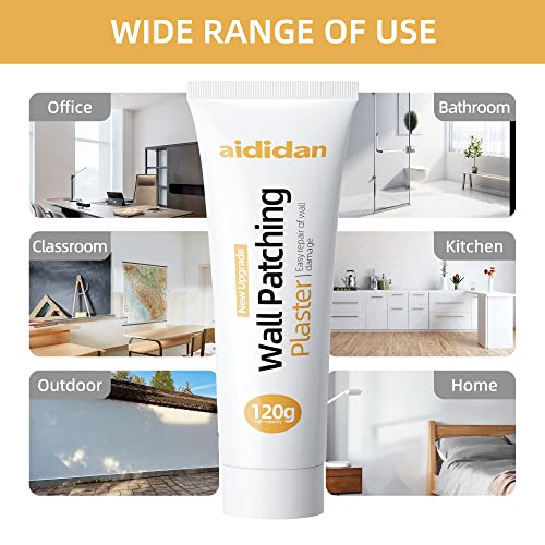 2pcs Drywall Repair Kit Hole Repair Patch Kits Wall Spackle Repair Paste Wall Mending Agent Quick Fix Solution for Home Wall, White Repair Putty Plaster Dent & Wood Scratch Repair - color: 2 Pack