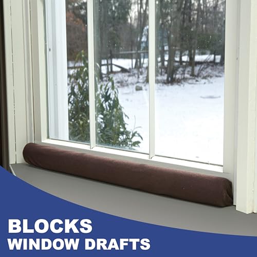 Twin Draft Guard Hug N Fit, Original Dual Draft Stopper Instantly Blocks Air from Entering, Water Repellent, Fits 28”-36” Length with 1.5” Energy Saver Tube - size: 1.5 Inch by 28-36 Inches