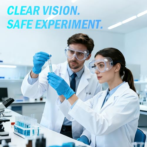 10 Pack Anti-fog Protective Safety Goggles,Safety Glasses,For Industrial,Family Work - color: White5