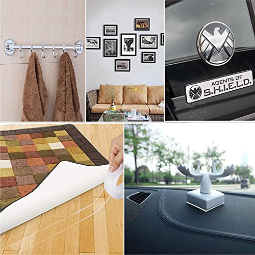 Double Sided Tape Heavy Duty, Nano Double Sided Sticky Adhesive Tape, Clear Mounting Tape Picture Hanging Strips, Removable Wall Tape - size: 9.85feet