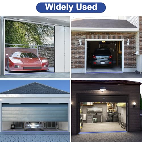 ToLanbbt 20Ft/6M Universal Garage Threshold Seal Strip with 300ml Black Sealants/Adhesives, Garage Door Bottom Weatherproof Strip Rubber DIY Weather Stripping Replacement (Grey-Blue Line) - color: Grey+Blue, size: 20 Ft (incl. 2 adhesives)