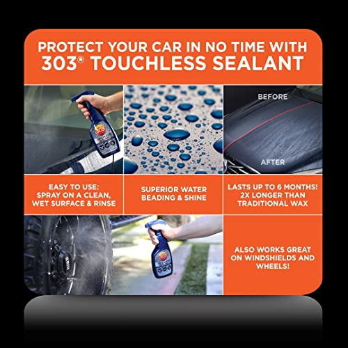 303 Products Touchless Sealant - SiO2 Water Activated Paint & Glass Protection - Spray On, Rinse Off - Lasts 2X Longer Than W- Deep, Wet Shine, 32 fl. oz. (30394CSR) - size: 32 Fl Oz (Pack of 1)
