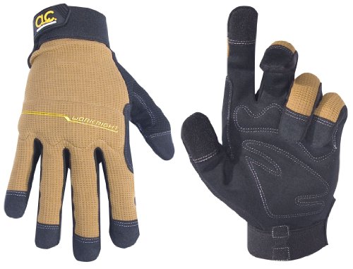 Custom Leathercraft124X Workright Flex Grip Work Gloves, Shrink Resistant, Improved Dexterity, Tough, Stretchable, Excellent Grip Assorted, Extra Large - size: X-large (Pack of 1)
