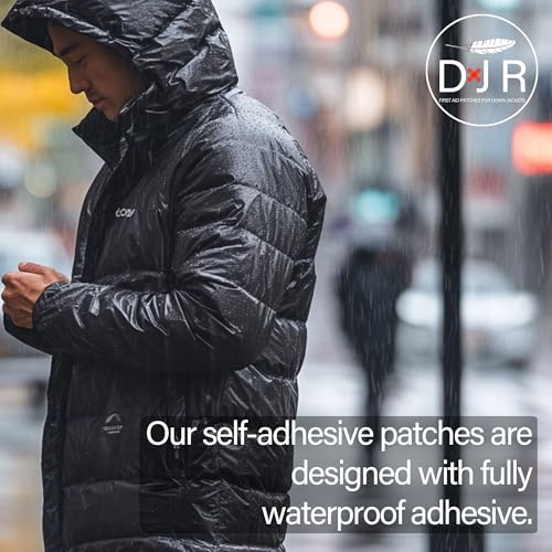 Down Jacket Repair Patches - Self-Adhesive Down Jacket Repair Patches | Waterproof, Tear-Resistant, Pre-Cut Patches | 7-Piece Set for Outdoor Gear, Sleeping Bags & Tent - color: Dark Brown