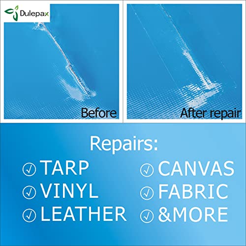 Dulepax Tent Repair Tape,Ultrastrong Awning Repair Tape,Boat Covers Repair,Double Layer RV Covers Repair Kit,Tarp Repair,Canvas Pctch Kit,Sail Tape 1 Roll of 16.4' x 2.95" - size: 16.4 ft x 2.95"