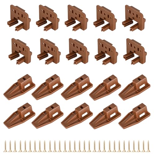 Compatible with kenlin Rite Trak 1 Drawer Track Guide and Glides, 6 Sets of Dresser Center Mount Plastic Drawer Slides - Fits Most Furniture Drawer System Such as Vaughan Bassett, Legacy and Pulask