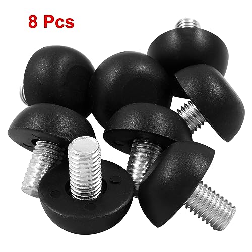 Litoexpe M8 Adjustable Furniture Leg Levelers, 8pcs Thread Screw in Furniture Leveling Feet Glides, Outdoor Patio Furniture Legs for Table, Chair, Desk, Cabinet