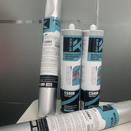 Silicone Caulk & Sealant Clear, Waterproof Silicone Sealant, Shrink & Crack Proof, Silicone Caulking for Kitchen, Bathroom, Interior & Exterior Use, 10.1 FL OZ/300ML