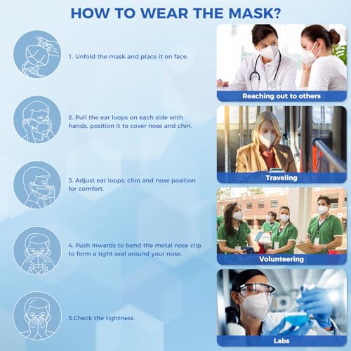 60/100 Pcs KN95 Face Mask for Adults,5 Layer Cup Dust Safety Masks - color: 100-a1 White