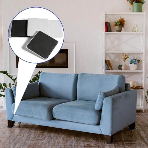 4 Pcs Furniture Sliders for Carpet, Square Carpet Furnitures Moving Pads, Heavy-Duty Furnitures Movers, Reusable Large Furniture Sliders, Floor Protectors for Carpets, Movers Easily and Safe (5 Inch)