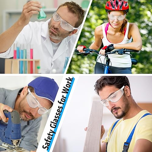 Salfboy Safety Glasses for Men Women ANSI Z87.1 Safety Glasses Bulk Protective Eyewear Scratch-Resistant - color: 30 Clear