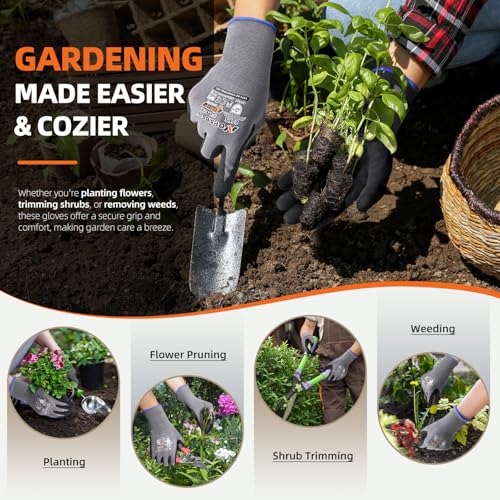 Safety Work Gloves - 7 Pairs, Seamless Knit Glove with MicroFoam Nitrile Coated Smooth Grip on Palm & Fingers for Men and Women(XL,Red) - size: X-Large, style: 7 Pairs,red