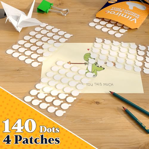 Sticky Dot Double Sided – 140pcs Easy to Peel Sticky Adhesive Dots,Clear Removable Glue Poster Dots Double Sided for Crafts, Posters, Balloons, and DIY Projects - size: 0.79''