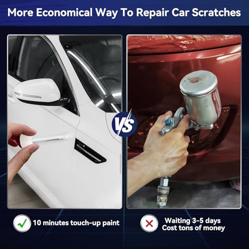 Car White Paint Touch Up Cars Scratch Repair for Vehicles, Rim High-Gloss White Paint Pen 30ML Quick Drying Automotive Scratch Repair, Non-toxic 1.5 oz Easy to Use - color: White